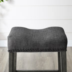 The Gray Barn Barish Backless Saddle Seat Counter Stools (Set of 2)