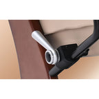 Leather Swivel Recliner with Matching Storage Ottoman