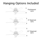 Tiffany Style Stained Glass Halston Ceiling Fan - Spice - 52L x 52W x 19H - 52L x 52W x 19H