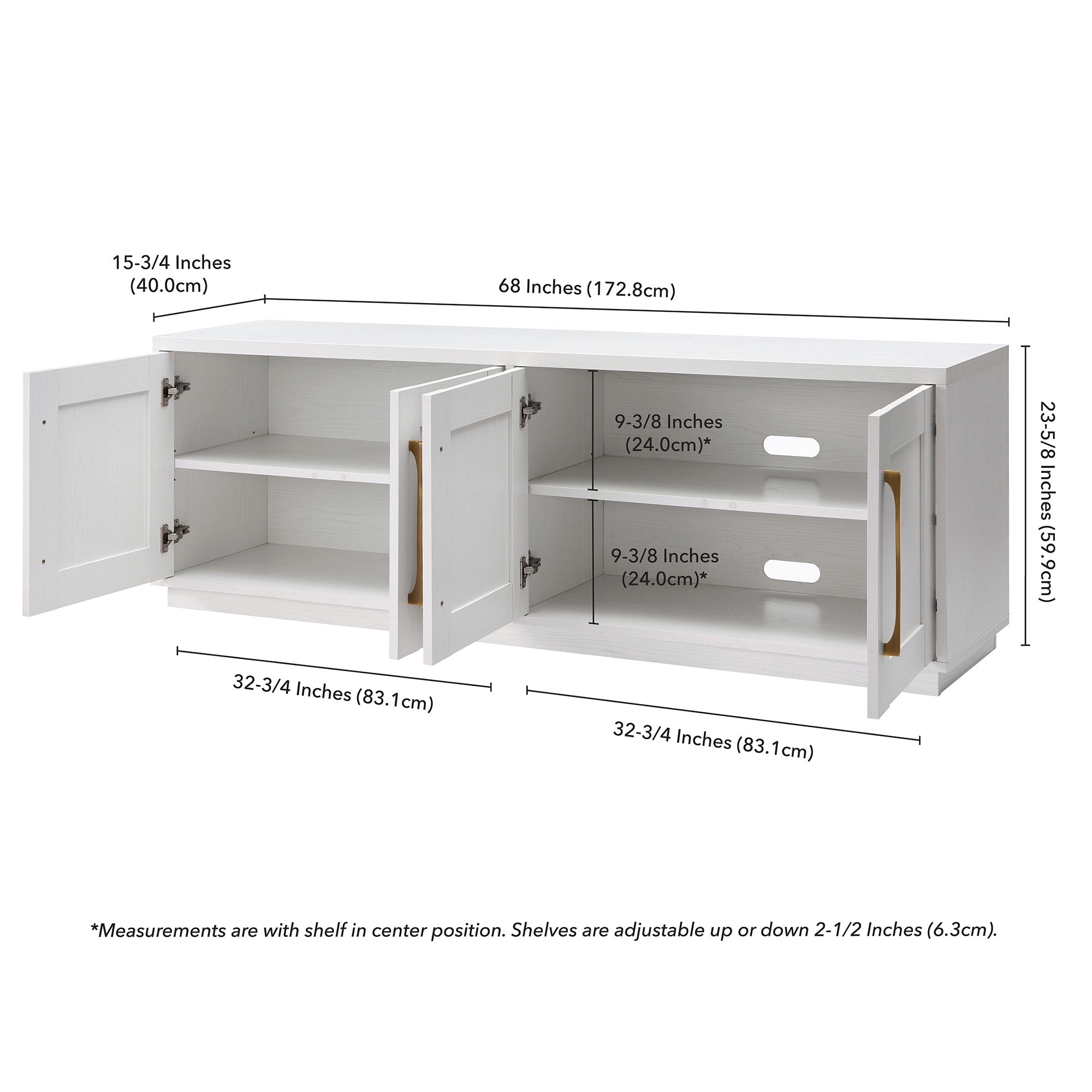 Tillman Rectangular TV Stand for TV's up to 75