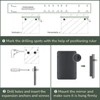 TokeShimi Modern Metal Frame Bathroom Vanity Wall Mirror