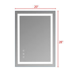 Touch LED Bathroom Mirror Tricolor Dimming Lights