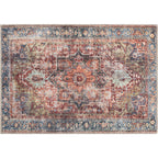 Traditional Distressed Machine Washable Area Rug