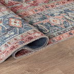 Traditional Distressed Machine Washable Area Rug