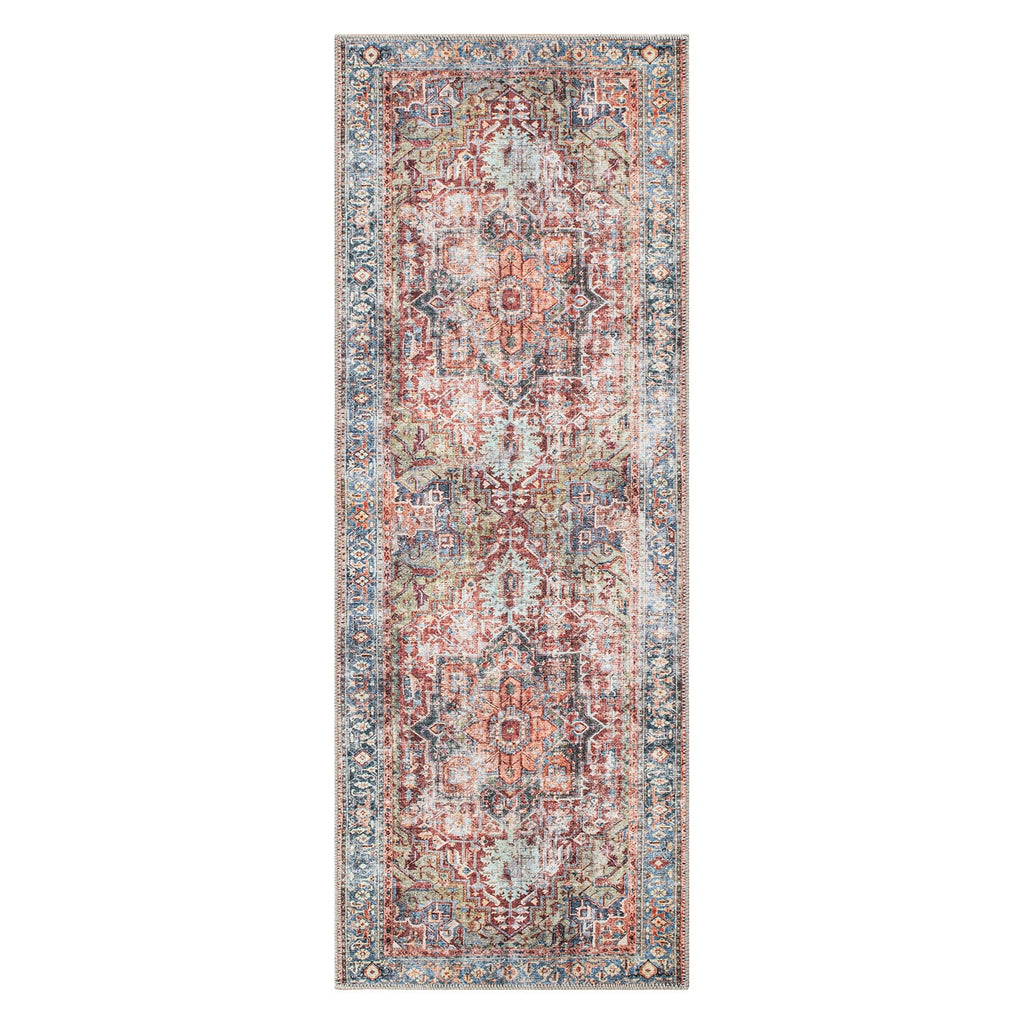 Traditional Distressed Machine Washable Area Rug