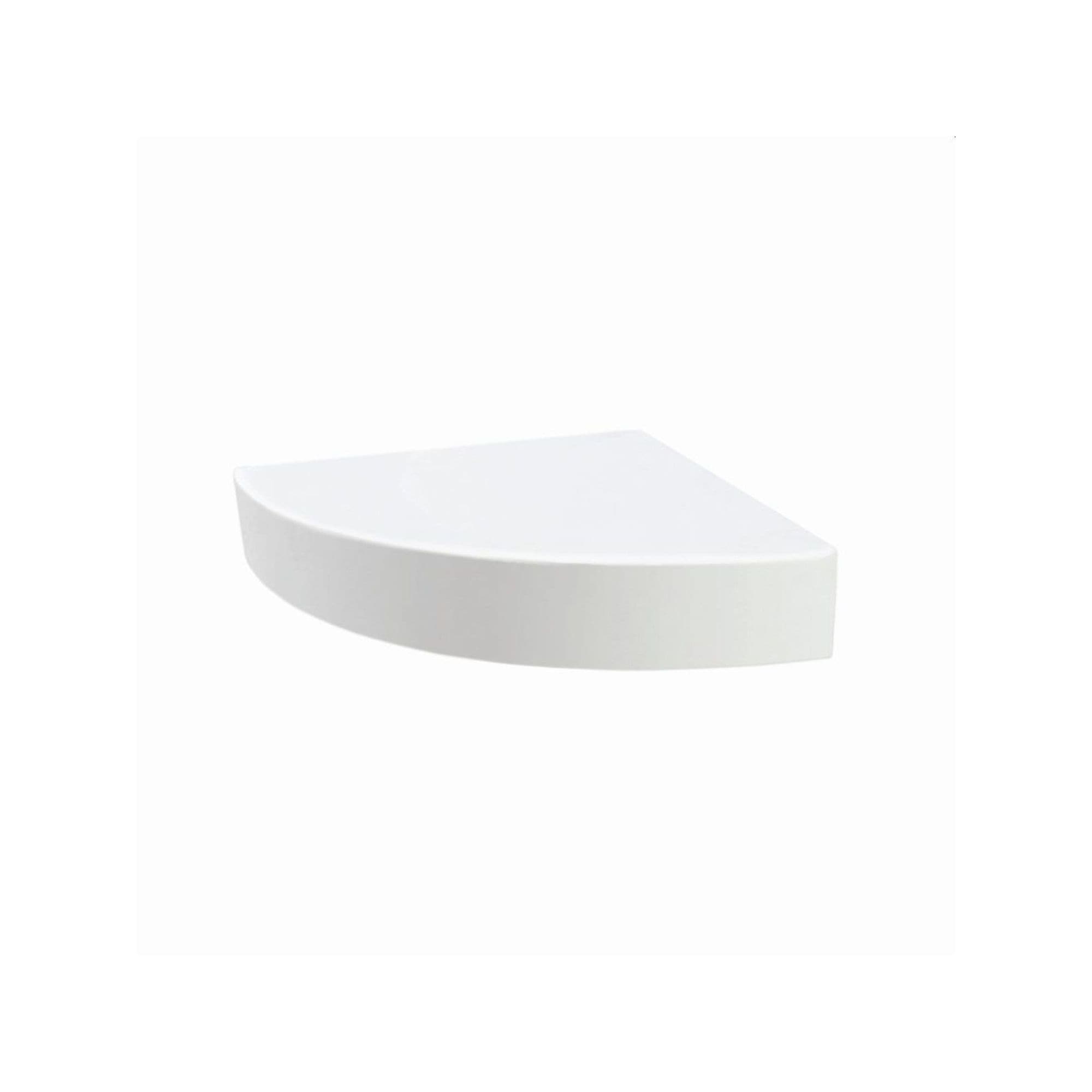 Transolid Studio 14-In X 14-In Solid Surface Wall-Mount Corner Shower Seat - 14.5 x 14.25 x 3