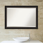 Beveled Bathroom Wall Mirror - Trio Oil Rubbed Bronze Frame - Trio Oil Rubbed Bronze