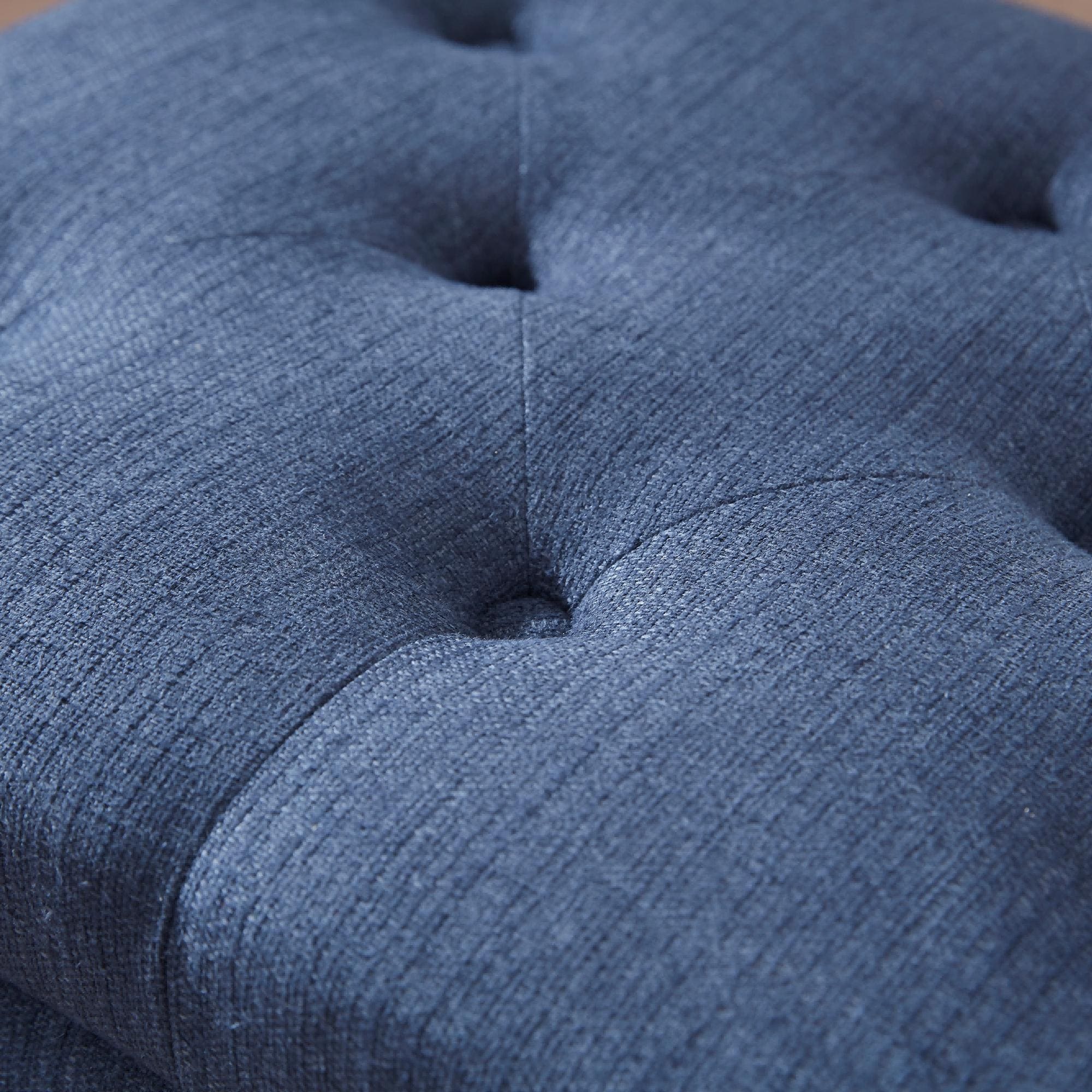 Tufted Storage Ottoman Bench, Rectangular Footstool