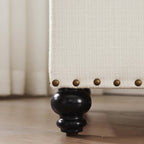 Tufted Storage Ottoman Bench, Rectangular Footstool