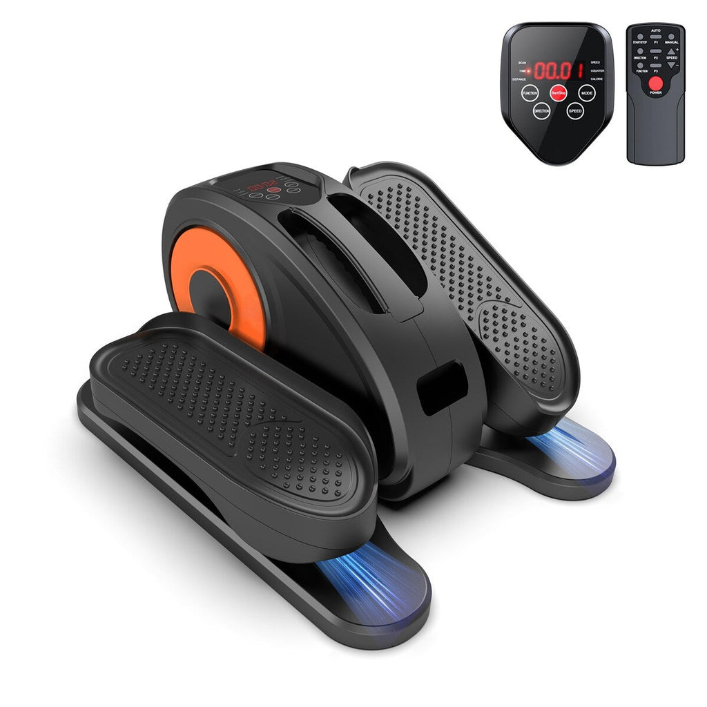 Under Desk Elliptical Machine, Elliptical Trainer with Remote Control Seated Pedal Exerciser for Seniors Adults and Teens