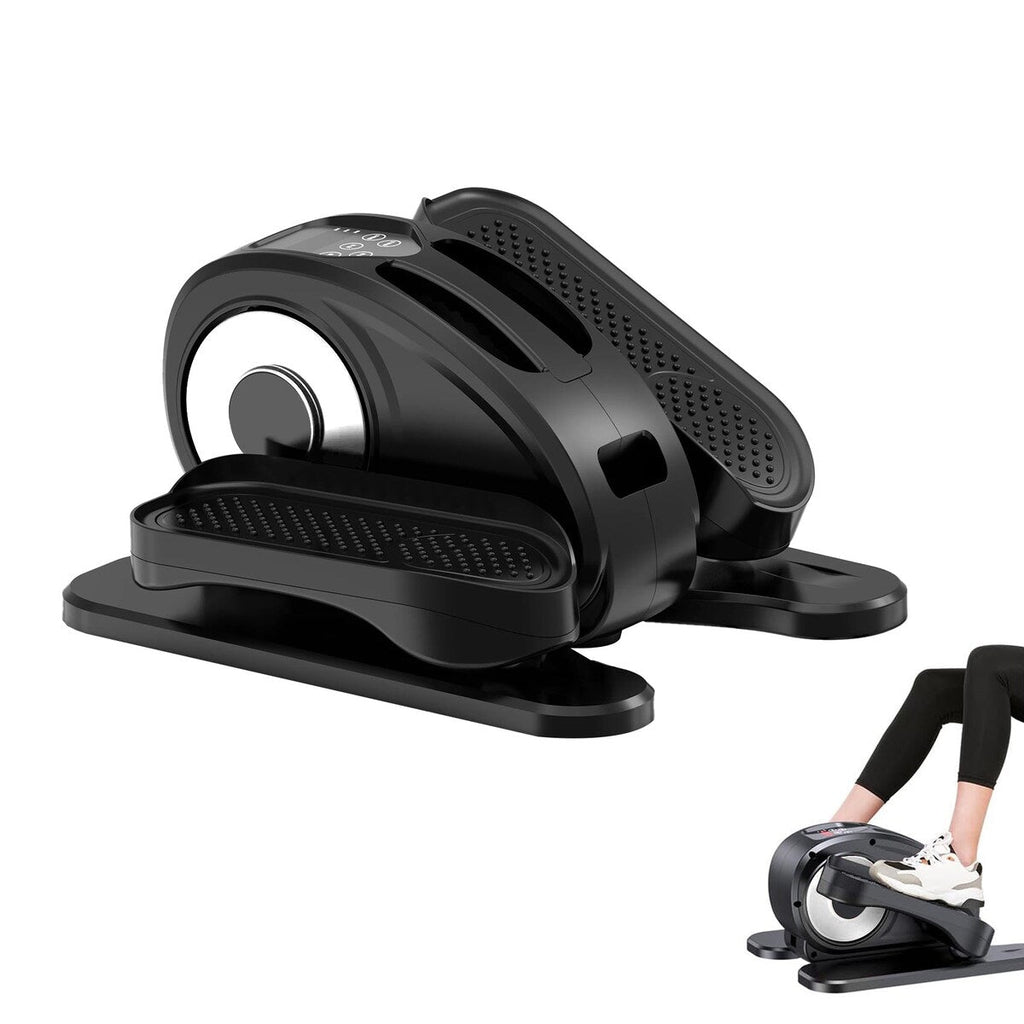 Under Desk Elliptical Machine, Elliptical Trainer with Remote Control Seated Pedal Exerciser for Seniors Adults and Teens