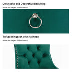 Upholstered Tufted Velvet Dining Chair with Solid Wood Legs Set of 6