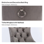 Upholstered Tufted Velvet Dining Chair with Solid Wood Legs Set of 6