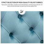 Upholstered Tufted Velvet Dining Chair with Solid Wood Legs Set of 6