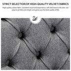 Upholstered Tufted Velvet Dining Chair with Solid Wood Legs Set of 6