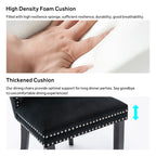 Upholstered Tufted Velvet Dining Chair with Solid Wood Legs Set of 6