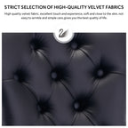 Upholstered Tufted Velvet Dining Chair with Solid Wood Legs Set of 6