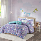 Intelligent Design Kids Ella Unicorn Cotton Comforter Set