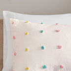 Ensley Cotton Jacquard Pom Pom Comforter Set by Intelligent Design Kids