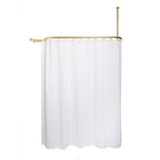 Utopia Alley Rustproof Aluminum Hoop Shower Rod With Ceiling Support for Clawfoot Tub, 46 * 22 in