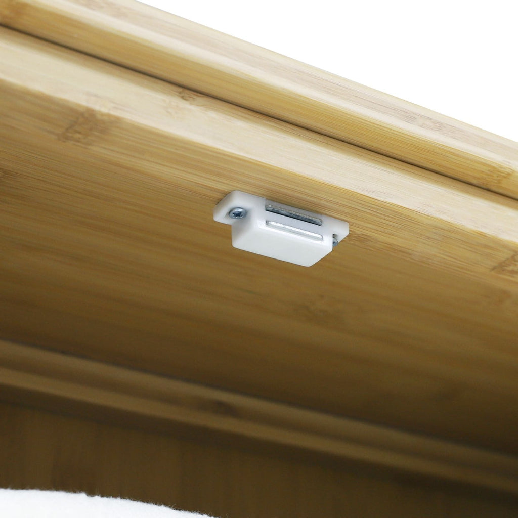 VEIKOUS Bamboo Over The Toilet Storage Cabinet Cupboard Bathroom Organizer with Adjustable Shelf and Double Doors