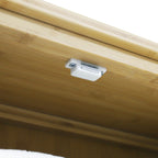 VEIKOUS Bamboo Over The Toilet Storage Cabinet Cupboard Bathroom Organizer with Adjustable Shelf and Double Doors