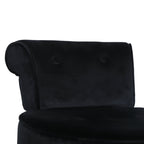 VEIKOUS Makeup Vanity Stool Chair with Low Back and Wood Legs-17.3 x 15.7 x 25.1