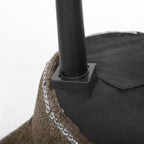 VEIKOUS Makeup Vanity Stool Chair with Low Back and Wood Legs-17.3 x 15.7 x 25.1