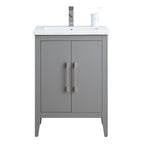Vanity Art 20 or 24 or 30 Single Sink Bathroom Vanity Cabinet with Ceramic Top