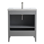Vanity Art 20 or 24 or 30 Single Sink Bathroom Vanity Cabinet with Ceramic Top
