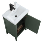 Vanity Art 20 or 24 or 30 Single Sink Bathroom Vanity Cabinet with Ceramic Top