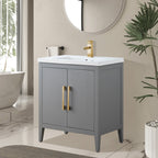 Vanity Art 20 or 24 or 30 Single Sink Bathroom Vanity Cabinet with Ceramic Top