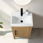 Vanity Art 20 or 24 or 30 Single Sink Bathroom Vanity Cabinet with Ceramic Top