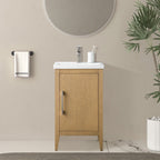 Vanity Art 20 or 24 or 30 Single Sink Bathroom Vanity Cabinet with Ceramic Top