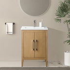 Vanity Art 20 or 24 or 30 Single Sink Bathroom Vanity Cabinet with Ceramic Top