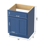 Vanity Art 24-inch Solid Wood Single Sink Bathroom Vanity Cabinet