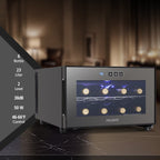 Versatile 8 - bottle Beverage Cooler(46 - 66°F): Sleek Design and Ultra - quiet Operation for Home Use