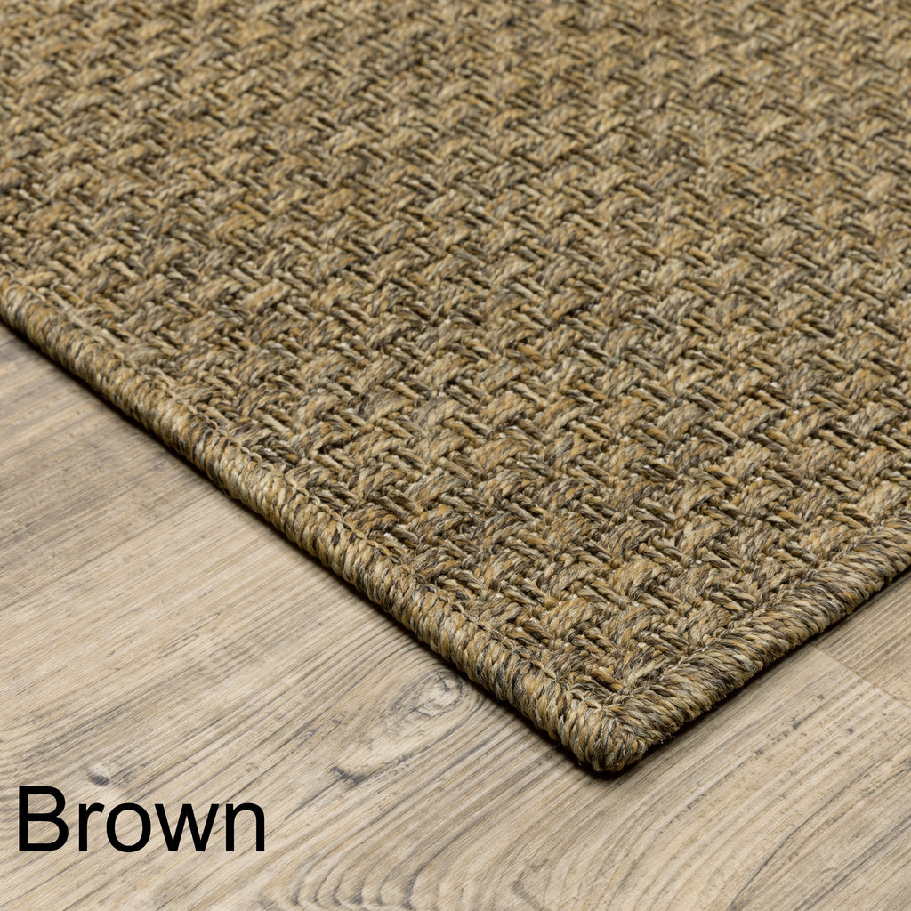 Vista Home Kauai Tonal Basket Weave Indoor-Outdoor Rug.