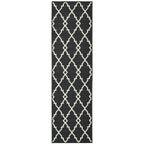 Vista Home Malta Lattice Black/ Off-White Indoor Outdoor Area Rug.