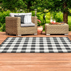 Vista Home Malta Gingham Check Indoor/Outdoor Area Rug