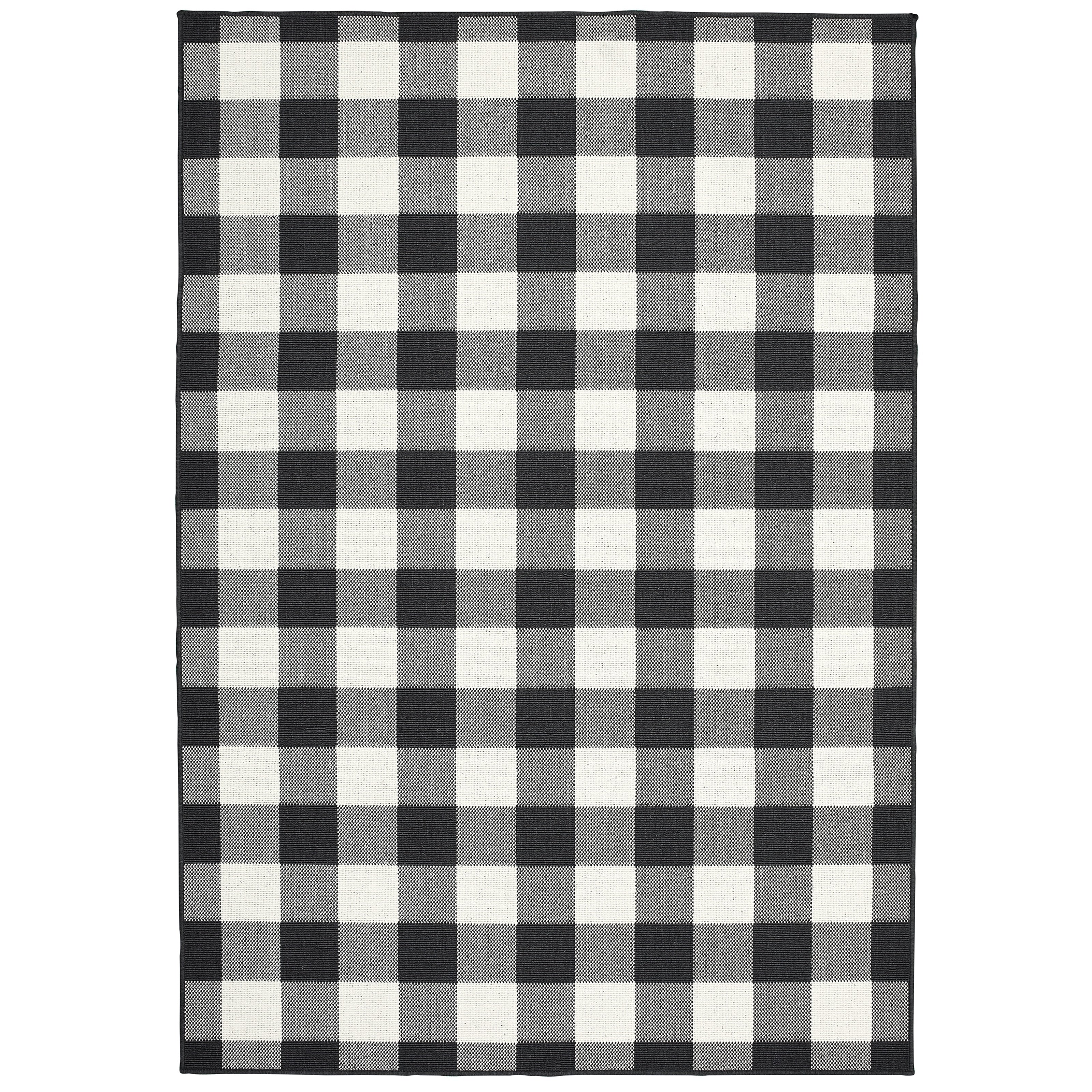 Vista Home Malta Gingham Check Indoor/Outdoor Area Rug