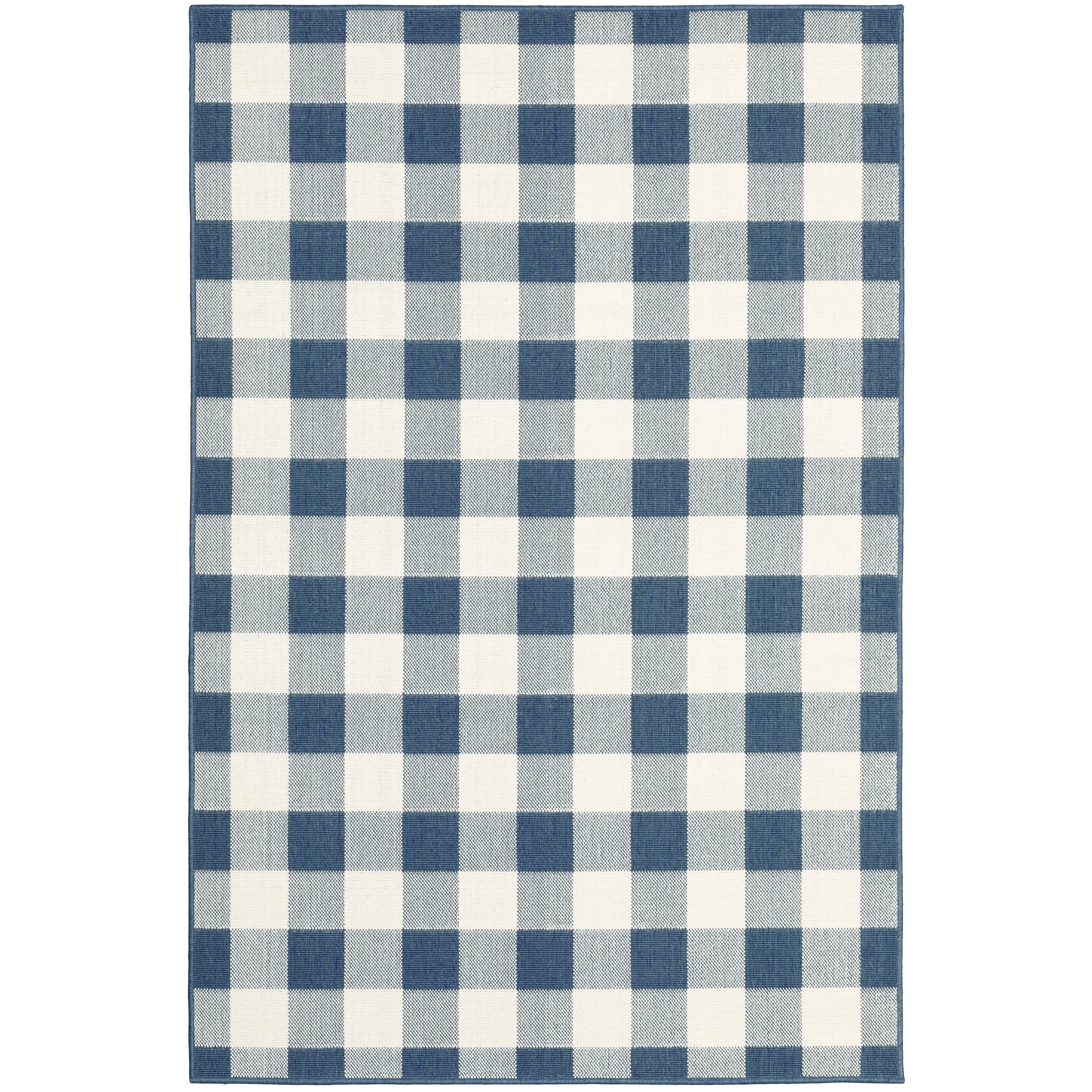 Vista Home Malta Gingham Check Indoor/Outdoor Area Rug