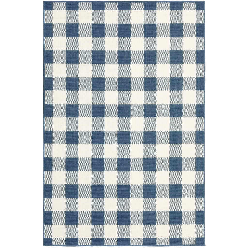 Vista Home Malta Gingham Check Indoor/Outdoor Area Rug