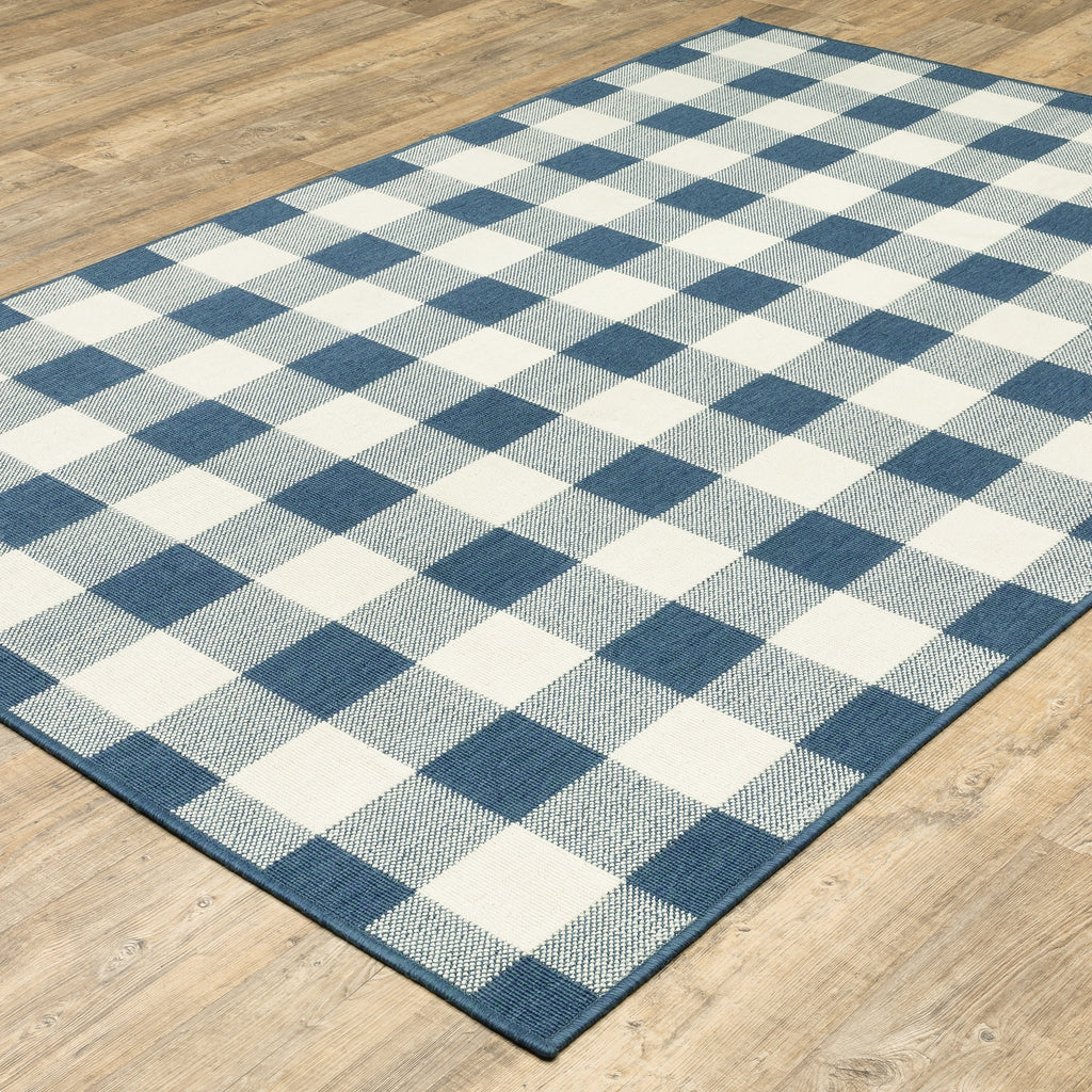 Vista Home Malta Gingham Check Indoor/Outdoor Area Rug