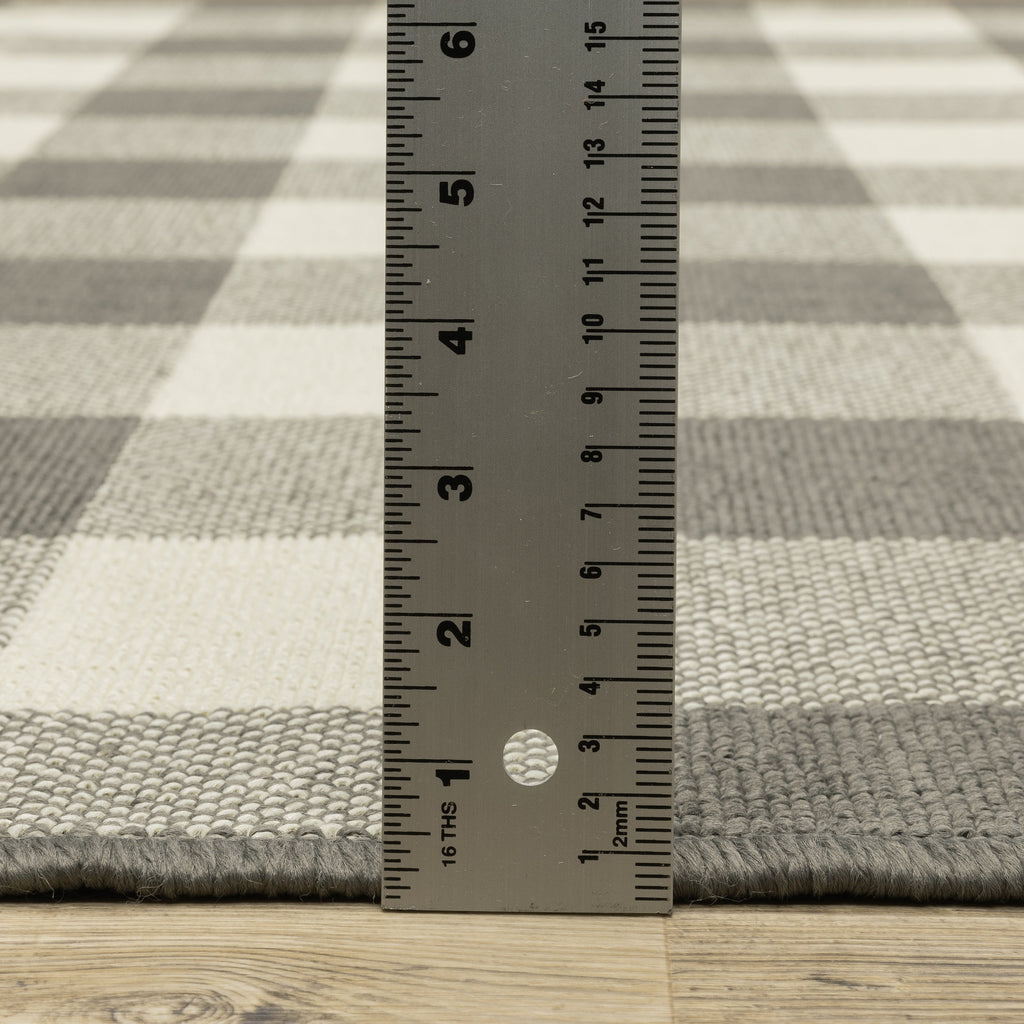 Vista Home Malta Gingham Check Indoor/Outdoor Area Rug