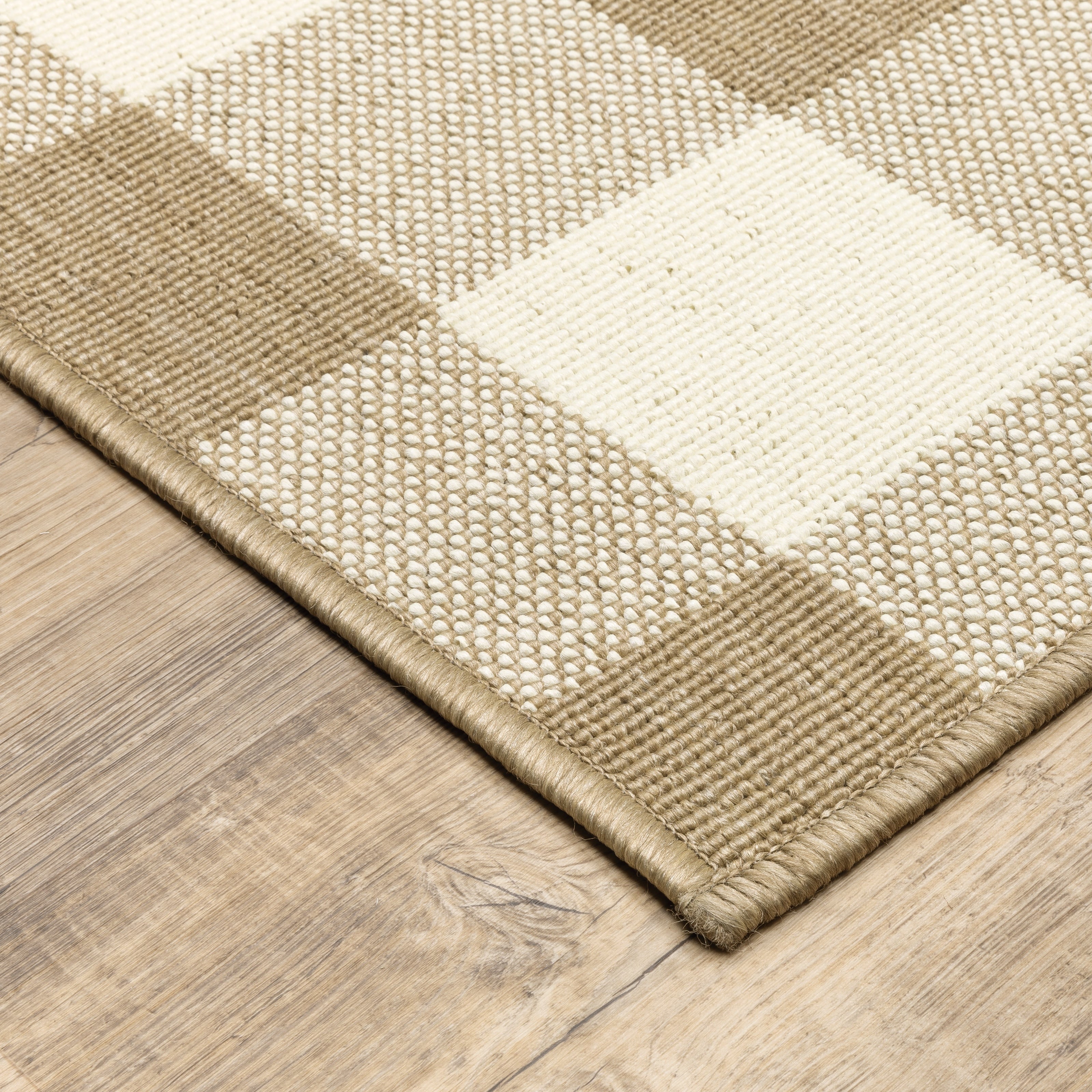 Vista Home Malta Gingham Check Indoor/Outdoor Area Rug