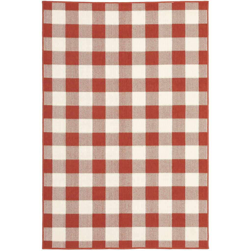 Vista Home Malta Gingham Check Indoor/Outdoor Area Rug