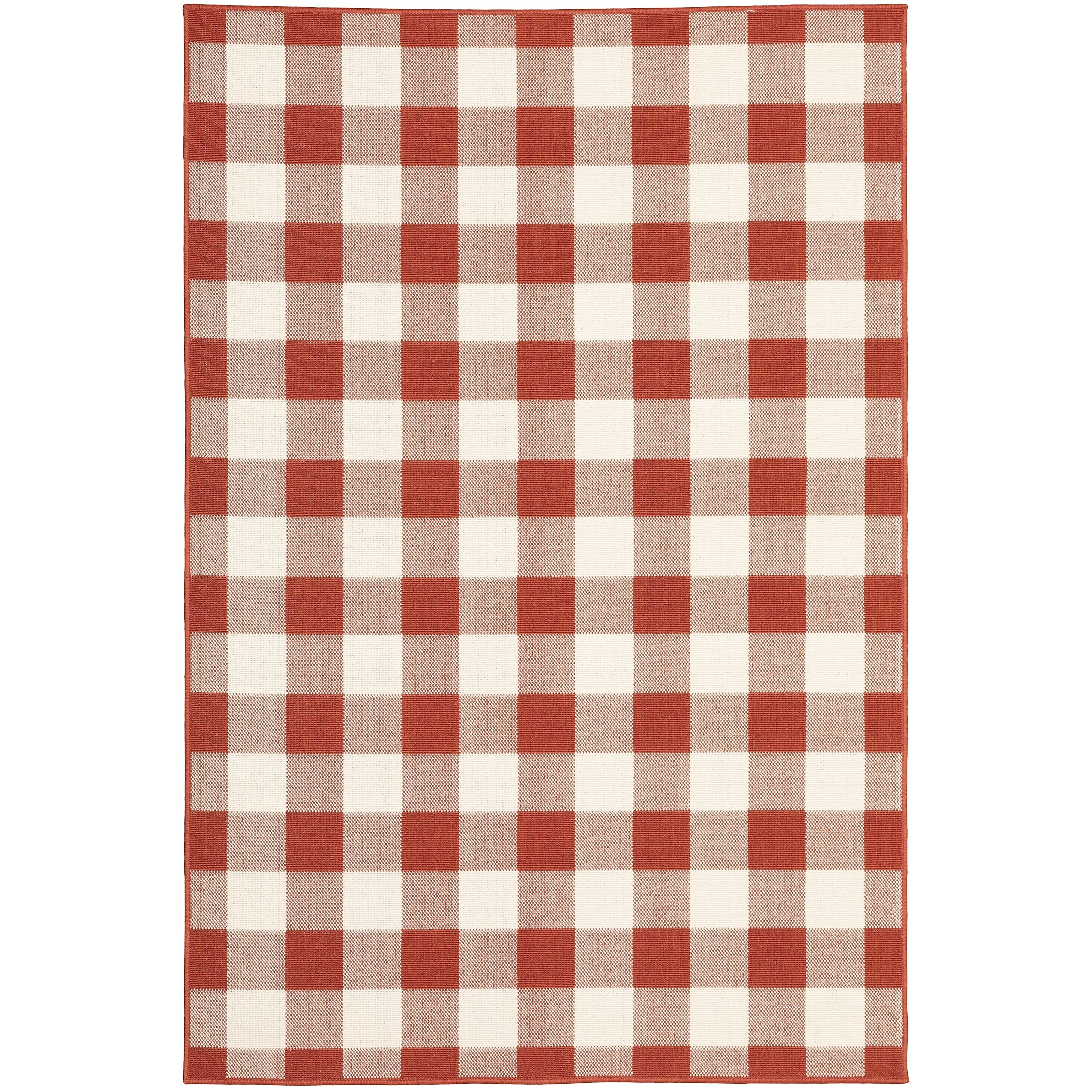 Vista Home Malta Gingham Check Indoor/Outdoor Area Rug