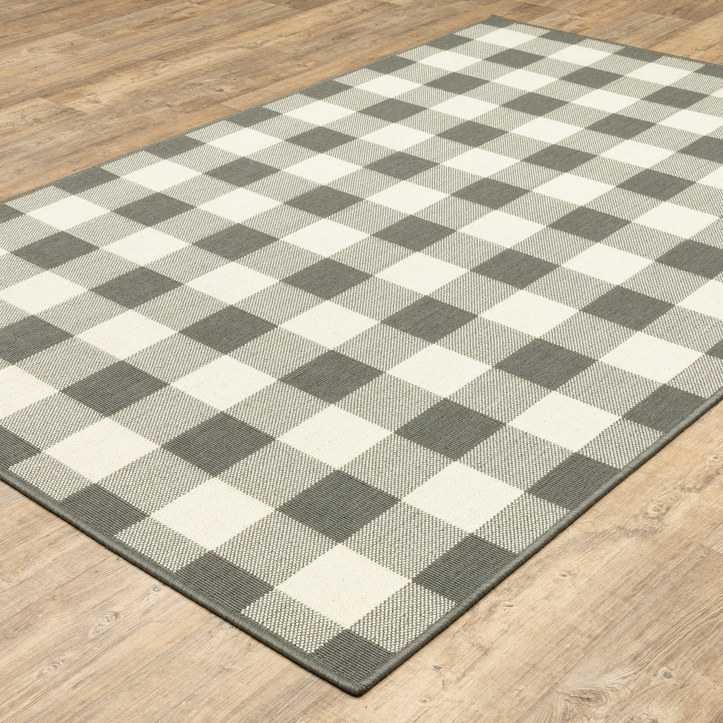 Vista Home Malta Gingham Check Indoor/Outdoor Area Rug