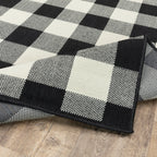 Vista Home Malta Gingham Check Indoor/Outdoor Area Rug